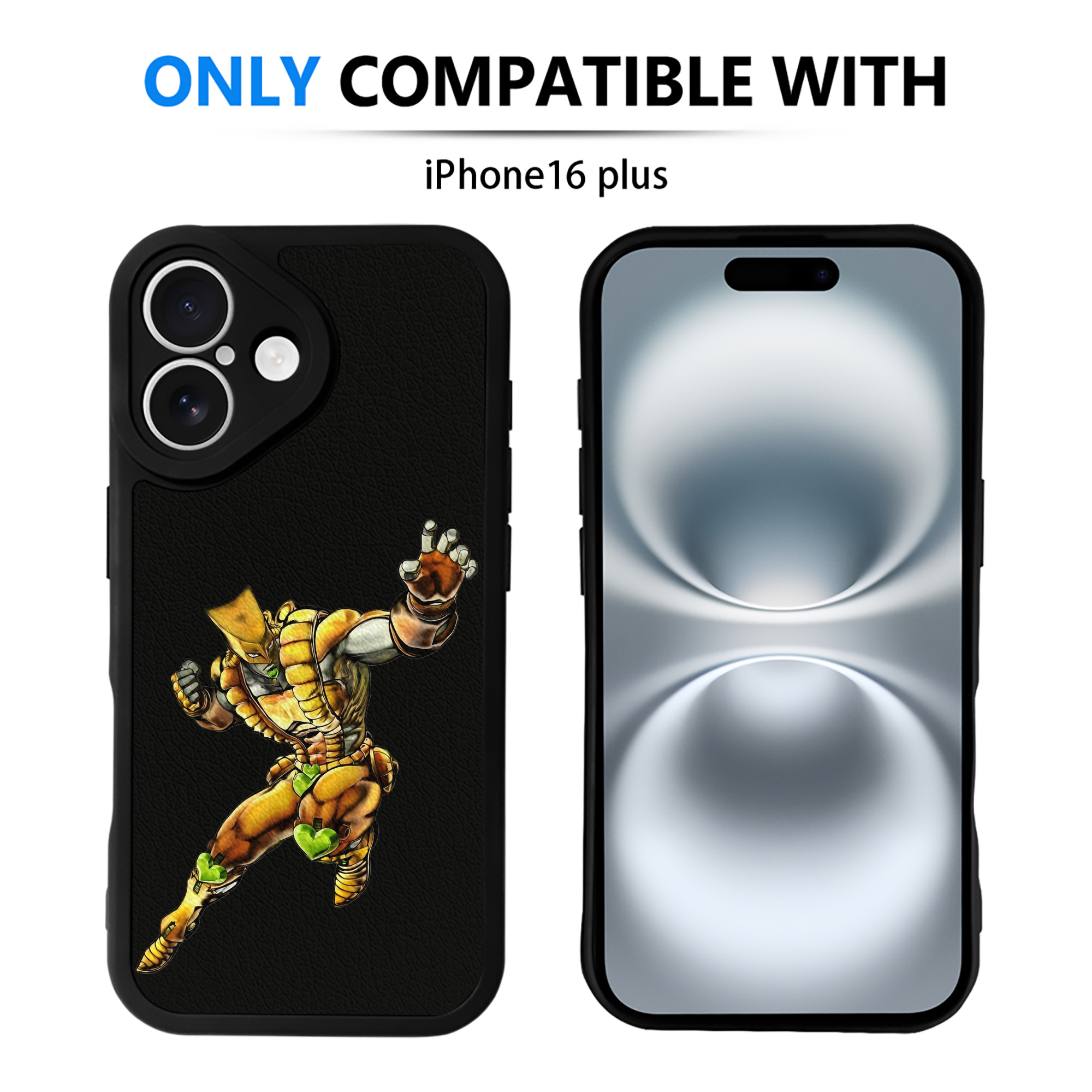 （画像用） ジョジョの奇妙な冒険 ディオ?ブランドー JoJo's Bizarre Adventure Dio Brando 【iPhone 16シリーズ対応】シリコンスマホケース（レザー調） 材質：シリコン